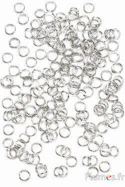Anellini di congiunzione doppi -  Ø 5 mm - argento antico